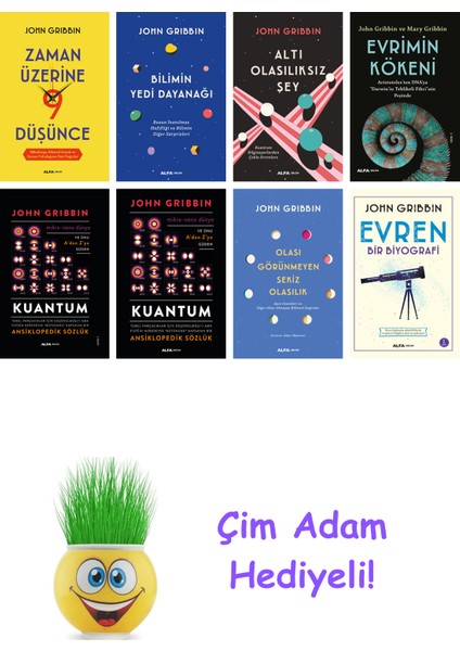 John Gribbin 8 Kitap Seti + Çim Adam Hediye