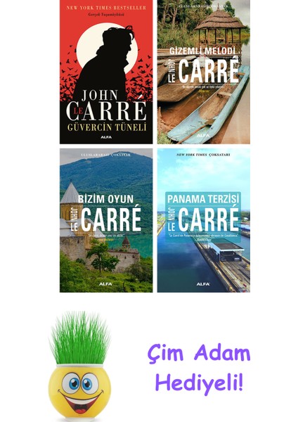 John Le Carre 4 Kitap Seti + Çim Adam Hediye