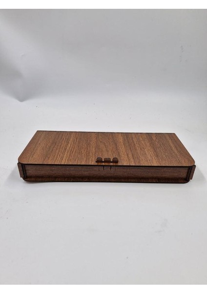 Ahşap Dekoratif Organizer Kutu Ceviz 27 cm x 13 cm x 4 cm modelleri