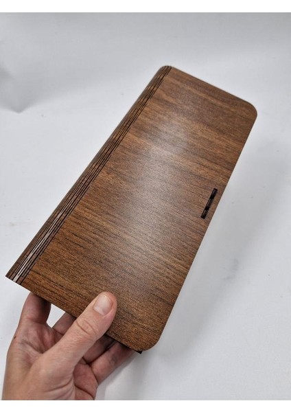 Ahşap Dekoratif Organizer Kutu Ceviz 27 cm x 13 cm x 4 cm fırsatları