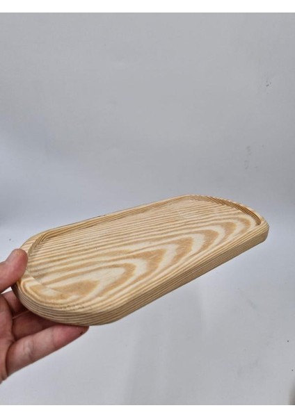Ahşap Dekoratif Oval Sunum Tepsi 24 cm x 11 cm modelleri