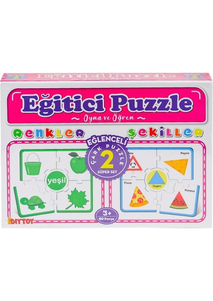 7194 Çark Puzzle Renkler Şekiller -Dıytoy