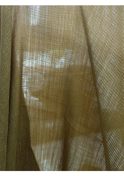 Ince Tül Fon Perde – Koyu Hardal - Pileli Dikim -Ince Dokulu - 1 Adet - HRL163