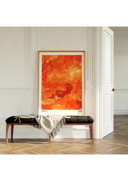 Turuncu Nötr Ev Dekorasyonu, Japandi Duvar Sanatı, Toprak Tonlarında Duvar Sanatı, Wabi Sabi Duvar Sanatı indirimleri