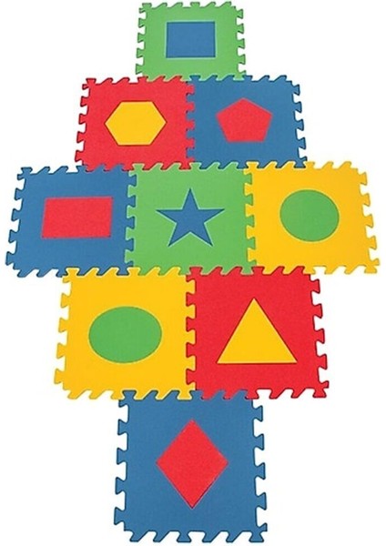 03 472 Poly Eğitici Yer Karosu Geometrik Şekiller 7mm