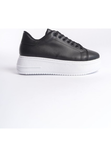 Bıana Bağcıklı Ortopedik Taban Kadın Sneaker Spor Ayakkabı Cbt - Siyah