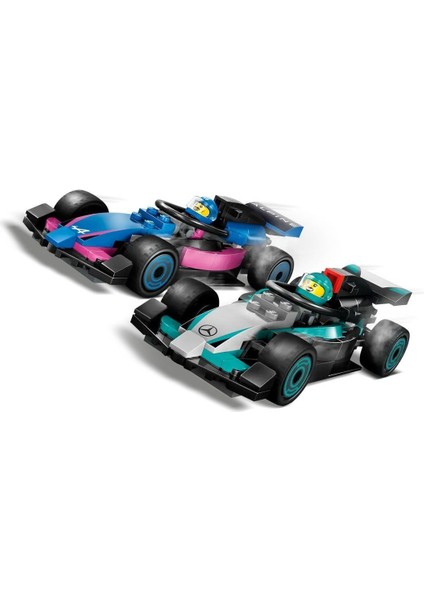 60444 LEGO City F1 Garajı ve Mercedes-Amg ve Alpine Arabaları 678 Parça +7 Yaş indirimleri