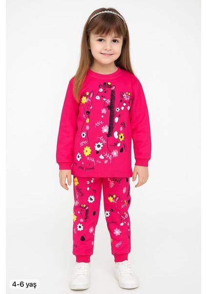 Pembe Zürafa 4-6 Yaş Çocuk Alt Üst Takım