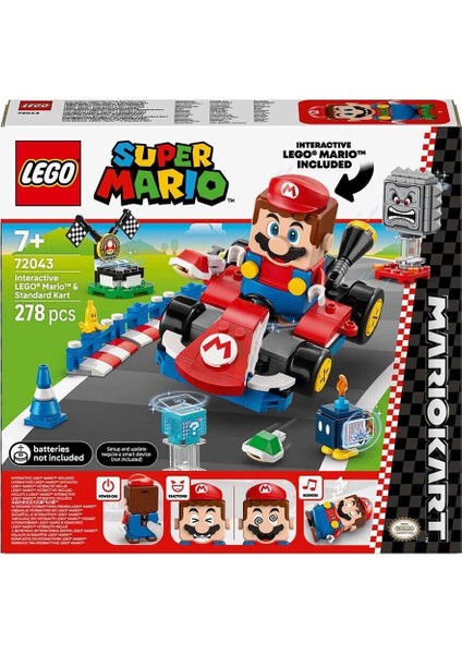 72043 LEGO Super Mario - Interaktif LEGO Mario ve Standard Kart 278 Parça +7 Yaş