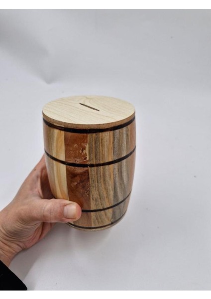 Ahşap Fıçı Kumbara