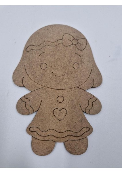 1 Adet Sevimli Kız Ahşap Boyama Okul Diy Etkinlik Aktivite Sanat 15 cm x 10 cm