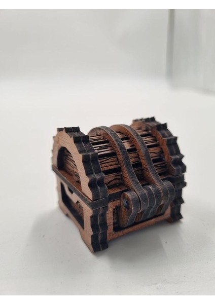 Ahşap Dekoratif Mini Sandık Kutu Ceviz Desenli modelleri