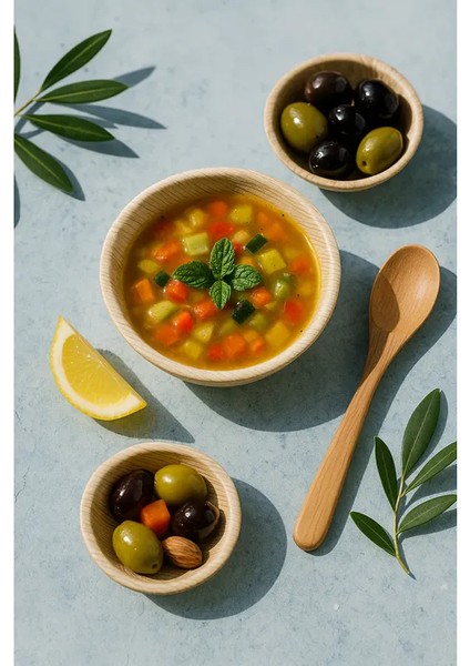 6 Adet Palmiye Yaprağı Çorba Kasesi Bowl Tabak 15CM fiyatları