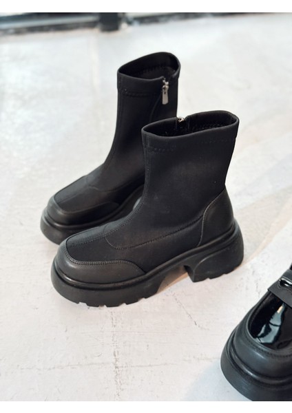 Gariel Kadın Kalın Taban Bot Siyah Dalgıç Kumaş fiyatları