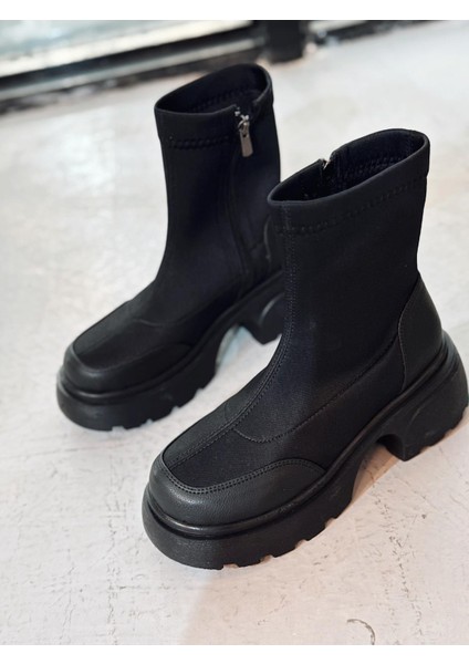 Gariel Kadın Kalın Taban Bot Siyah Dalgıç Kumaş fırsatları