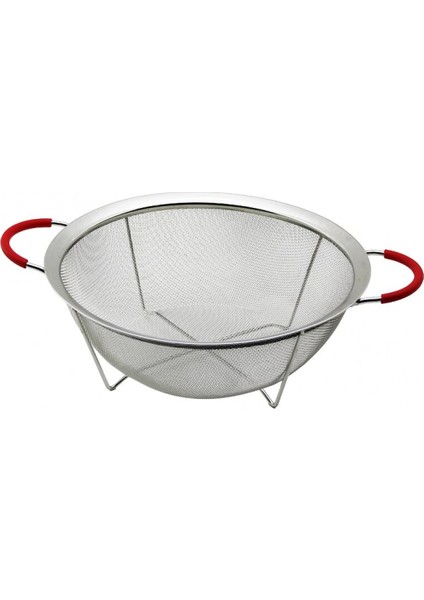 22CM Tel Sepet Metal Süzgeç Silikon Kılıflı Kulp Metal Çerçeve - Ayak (4887)