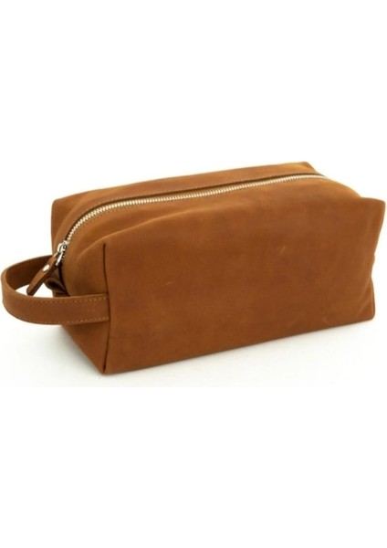 Hakiki Deri Taba Seyahat Makyaj Organizeri