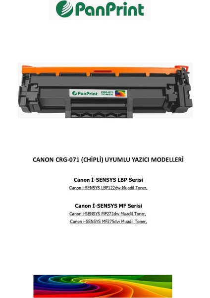 Canon CRG-071 Muadil Toner (Chipli) fiyatları