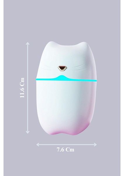 Kedi Tasarımlı LED Hava - Oda- Araç Nemlendirici Buhar Makinesi Sessiz Aroma Difüzör Çok Fonksiyonlu fırsatları