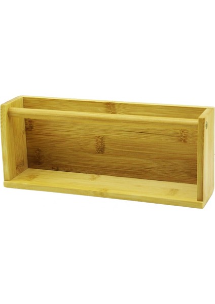Ahşap Bambu Duvar Rafı Mıknatıslı Montaj 10.2 x 25CM - Y: 5--6cm (4887)