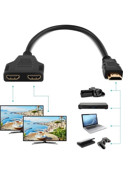 Büro Ev Ofis Cihazları Için 2port Hdmı Çoğaltıcı modelleri