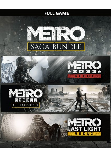 Metro Saga Bundle ( Exodus – Redux – Last Light ) Ps4 – Ps5 (Dijital Ürün)