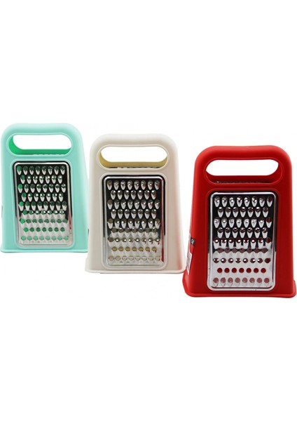 Piramit Metal Mutfak Rendesi Çift Yönlü Renkli Plastik Üstten Tutmalı (4887)