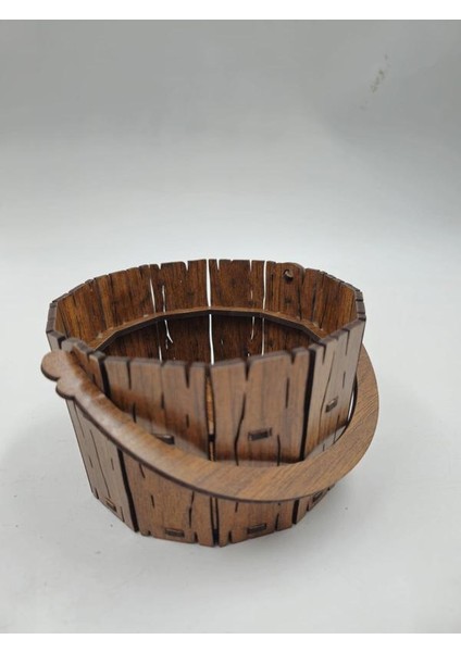 Ahşap Dekoratif Sepet 9 cm