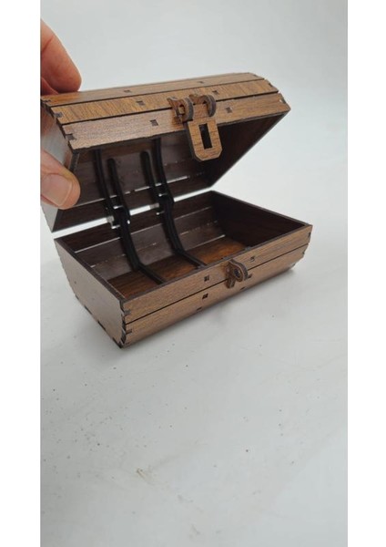 Ahşap Dekoratif Sandık Kutu Ceviz Desenli 12 cm x 10 cm x 8 cm indirimleri