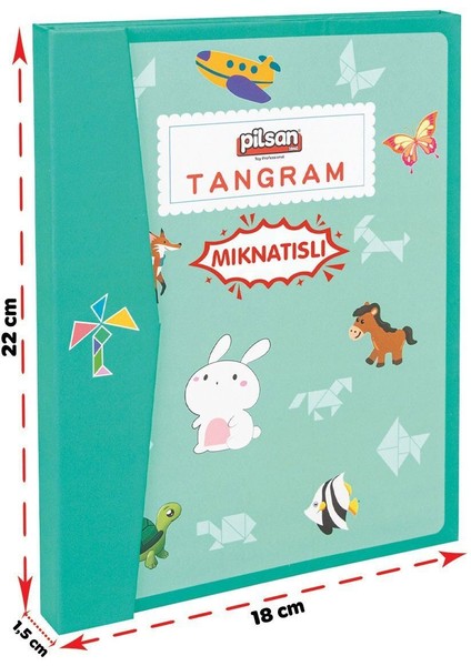 03 569 Ahşap Manyetik Tangram -Pilsan Oyuncak
