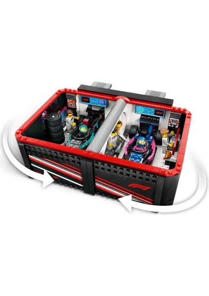 60444 LEGO City F1 Garajı ve Mercedes-Amg ve Alpine Arabaları 678 Parça +7 Yaş fırsatları