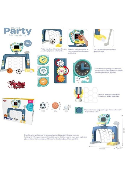 BAO-1908C Futbol, Basket ve Golf Oyun Seti -Vardem modelleri