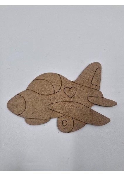 10 Adet Sevimli Jet Uçağı Ahşap Boyama Okul Diy Etkinlik Aktivite Sanat 15 cm x 10 cm