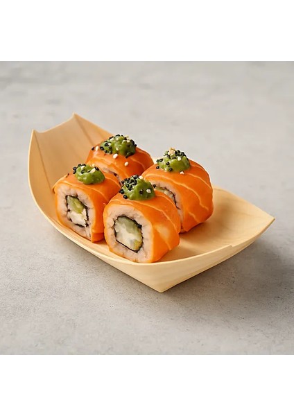 Tahta Kayık Tabak (10 Adet) 11,5cm