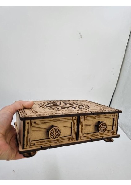 Ahşap Dekoratif Iki Çekmeceli Kutu 20 cm x 12 cm x 8 cm modelleri