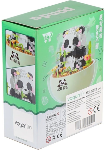P1274 Panlos Panda Blok Seti 510 Parça -Vagon Life fiyatları