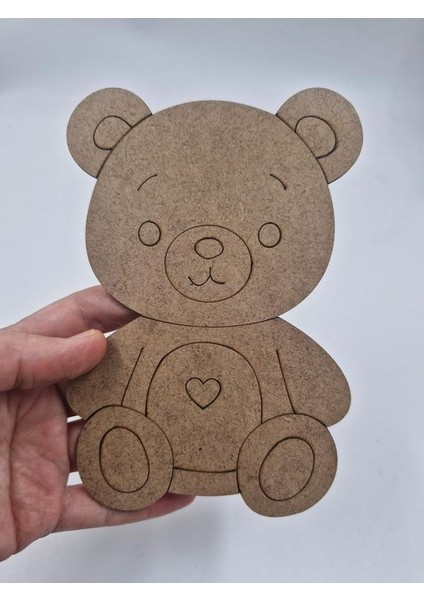 1 Adet Sevimli Ayıcık Ahşap Boyama Okul Diy Etkinlik Aktivite Sanat 15 cm x 10 cm fiyatları