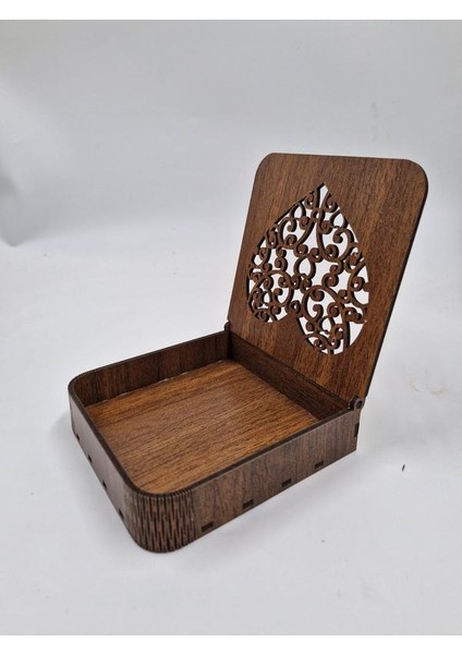 Ahşap Dekoratif Kutu 12 cm x 12 cm x 3 cm No6 modelleri