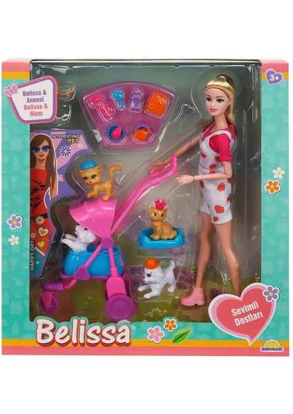 3045 Belissa'nın Annesi ve Sevimli Dostlar 30 cm -Sunman