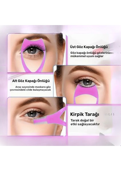 Rimel Çekme Eyeliner Çekme Aparatı Seti – Maskara Kalkanı Bulaşma Önleyici Göz Makyaj Yardımcı Seti fırsatları