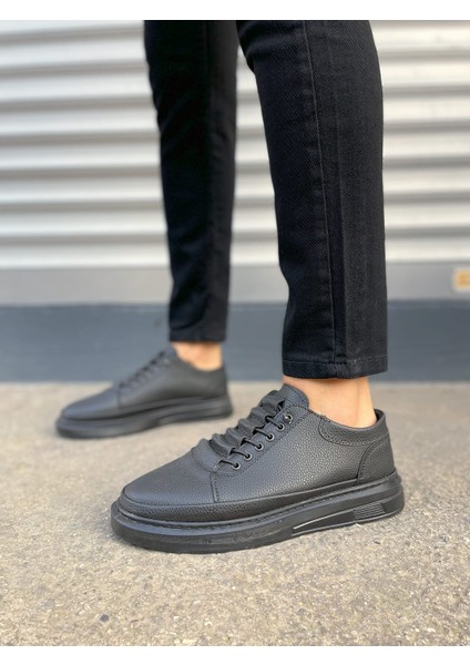 JY0535 Prime Bağcıklı Cilt Erkek Günlük Sneaker Ayakkabı Cst - Siyah fiyatları
