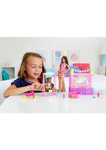 HHB67 Barbie Bebek Bakıcısı Skipper Oyun Evi Seti
