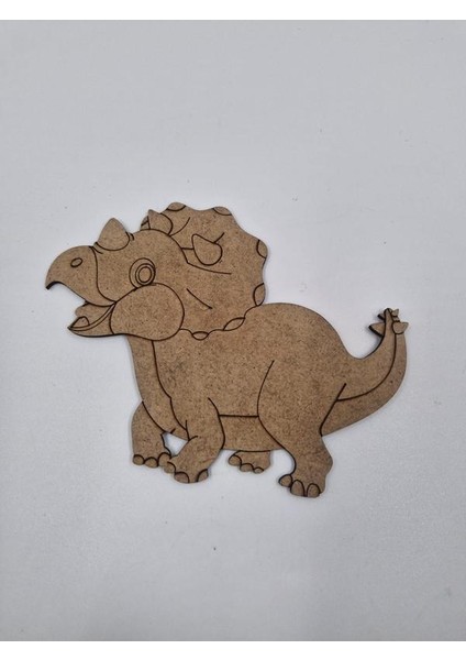 1 Adet Sevimli Dinozor Model 4 Ahşap Boyama Okul Diy Etkinlik Aktivite Sanat 15 cm x 11 cm