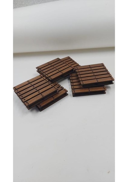 Ahşap Dekoratif Palet Bardak Altlığı 6 Adet fırsatları