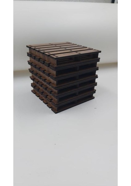 Ahşap Dekoratif Palet Bardak Altlığı 6 Adet