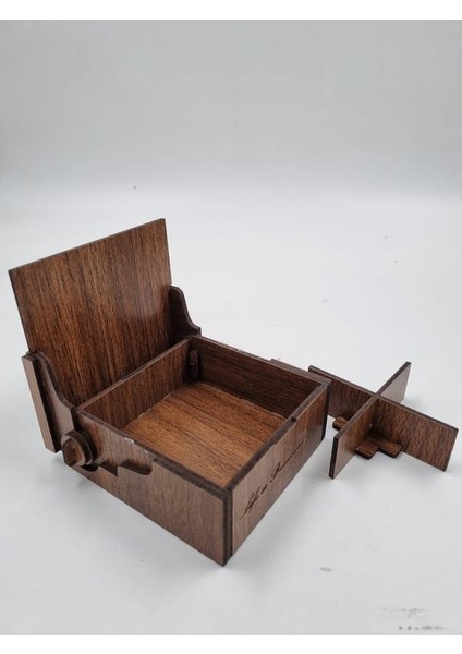 Ahşap Dekoratif Kutu Ceviz Desenli 9 cm x 9 cm x 4 cm modelleri