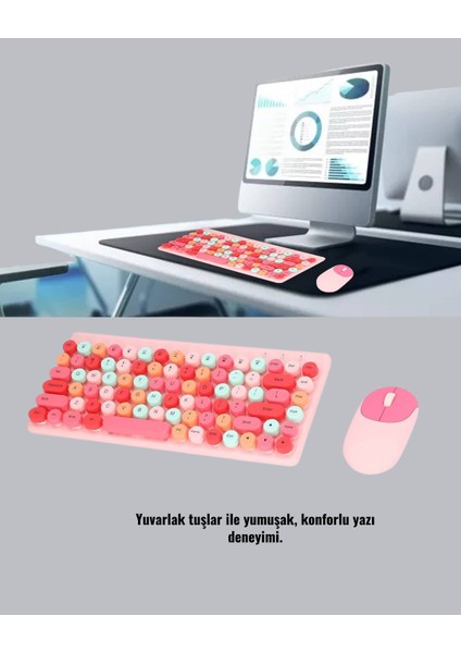 Bluetooth Klavye ve Mouse Kombinasyonu – USB Alıcılı, Kompakt, Uzun Ömürlü fırsatları