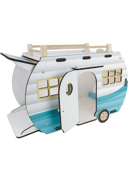 ÇG95 Ahşap Karavan Turkuaz -Okutan