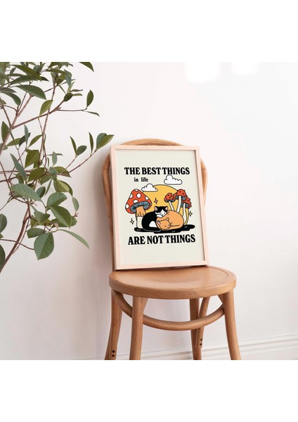Çerçeveli Cottagecore Kedi Baskısı, En Iyi Şeyler Sağlıklı Söz Posteri, Çiftlik Evi Yurt Baskıları fiyatları