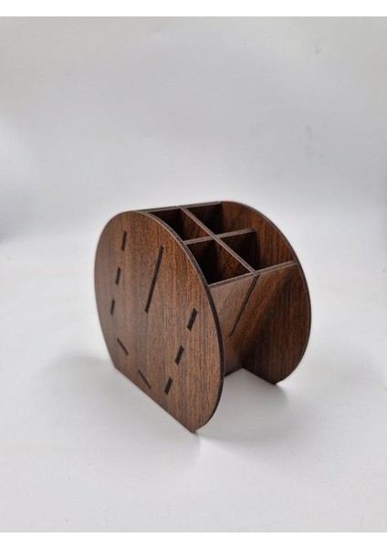 Ahşap Masaüstü Dört Gözlü Kalemlik Organizer No2